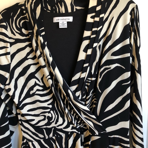 Liz Claiborne Black and white Zebra print dress - Picture 4 of 6